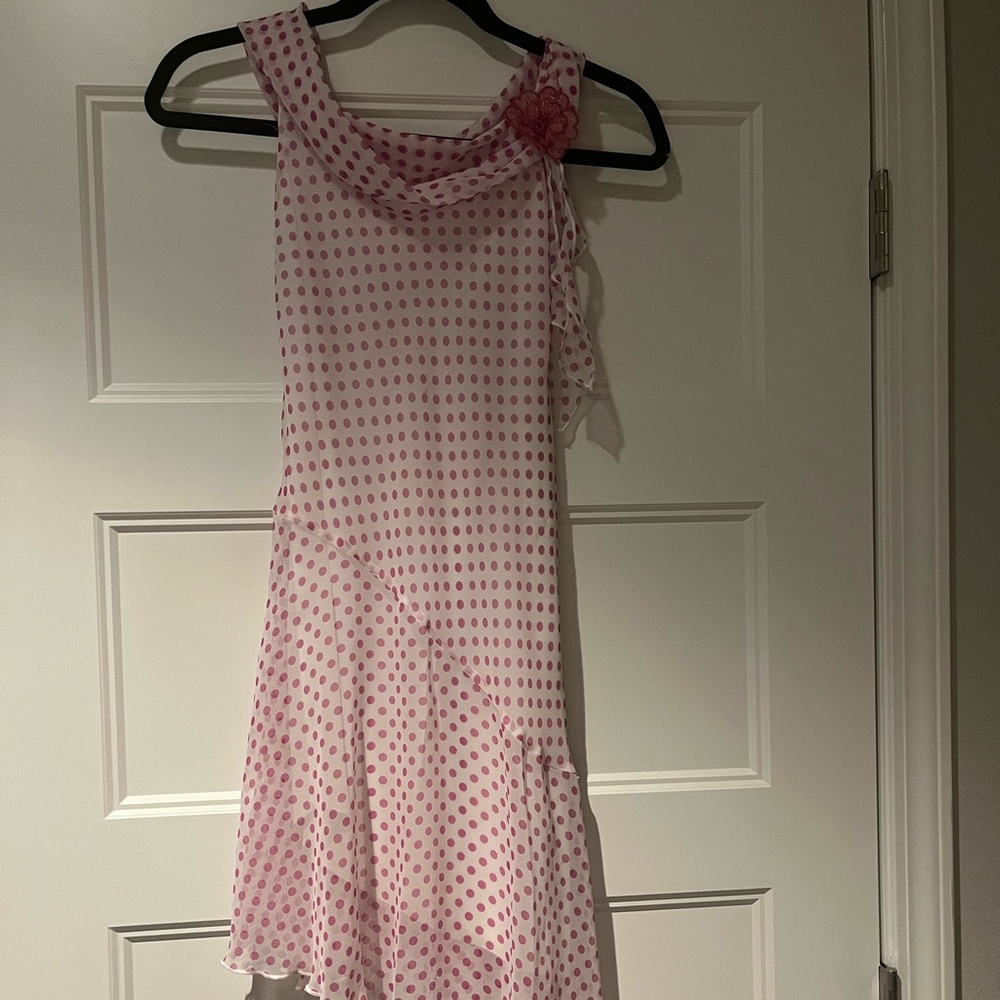 2 Hip polka dot pink girls dress